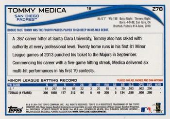 2014 Topps - Yellow #278 Tommy Medica Back