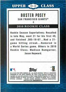 2014 Topps - Upper Class #UC-10 Buster Posey Back