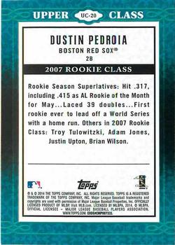 2014 Topps - Upper Class #UC-20 Dustin Pedroia Back