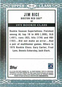 2014 Topps - Upper Class #UC-42 Jim Rice Back