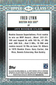2014 Topps - Upper Class #UC-43 Fred Lynn Back