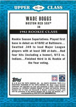 2014 Topps - Upper Class #UC-46 Wade Boggs Back