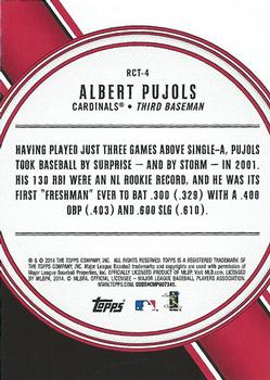 2014 Topps - All Rookie Cup #RCT-4 Albert Pujols Back