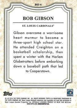 2014 Topps - Before They Were Great #BG-4 Bob Gibson Back