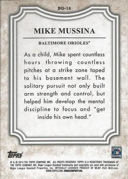 2014 Topps - Before They Were Great #BG-16 Mike Mussina Back