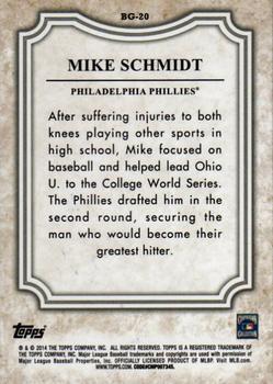 2014 Topps - Before They Were Great #BG-20 Mike Schmidt Back