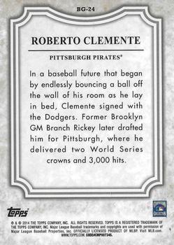 2014 Topps - Before They Were Great #BG-24 Roberto Clemente Back