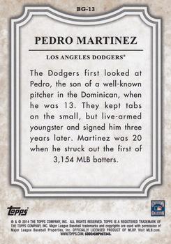 2014 Topps - Before They Were Great Gold #BG-13 Pedro Martinez Back