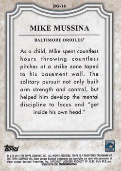 2014 Topps - Before They Were Great Gold #BG-16 Mike Mussina Back