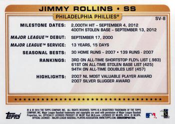 2014 Topps - Super Veteran #SV-8 Jimmy Rollins Back