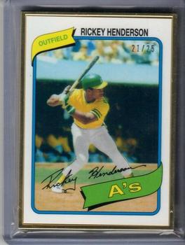 2014 Topps - Rookie Reprints Framed Gold #482 Rickey Henderson Front