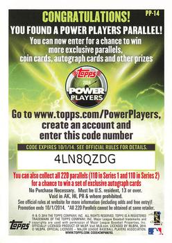 2014 Topps - Power Players #PP-14 Garrett Jones Back