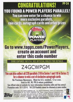 2014 Topps - Power Players #PP-24 Matt Holliday Back