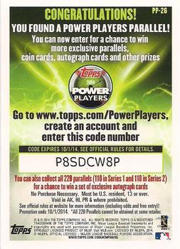 2014 Topps - Power Players #PP-26 Jon Lester Back