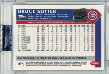 2003 Topps Retired Signature Edition - Autographs #TA-BSU Bruce Sutter Back