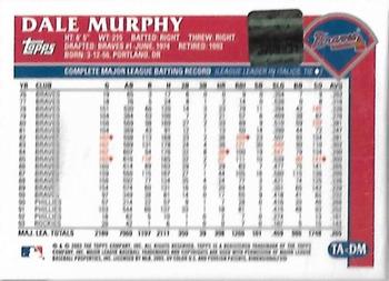 2003 Topps Retired Signature Edition - Autographs #TA-DM Dale Murphy Back