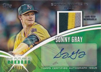 2014 Topps - The Future is Now Autograph Relics #FNAR-SG3 Sonny Gray Front