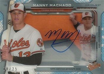 2014 Topps - Strata Autograph Relics #SSR-MM Manny Machado Front