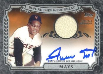 2014 Topps - Before They Were Great Autograph Relics #BGAR-WM Willie Mays Front