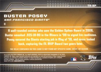 2014 Topps - Trajectory Relics #TR-BP Buster Posey Back