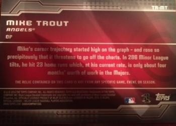 2014 Topps - Trajectory Relics #TR-MT Mike Trout Back
