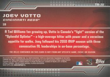 2014 Topps - Trajectory Relics #TR-JV Joey Votto Back