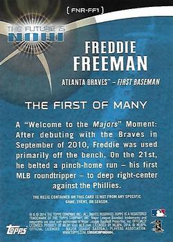 2014 Topps - The Future is Now Relics #FNR-FF1 Freddie Freeman Back