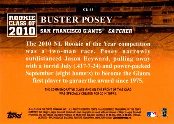2014 Topps - Class Rings Silver #CR-28 Buster Posey Back