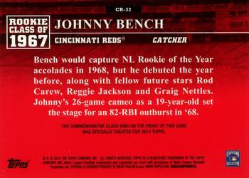 2014 Topps - Class Rings Silver #CR-32 Johnny Bench Back