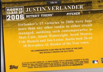 2014 Topps - Class Rings Gold #CR-25 Justin Verlander Back