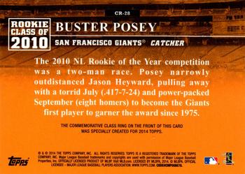 2014 Topps - Class Rings Gold #CR-28 Buster Posey Back