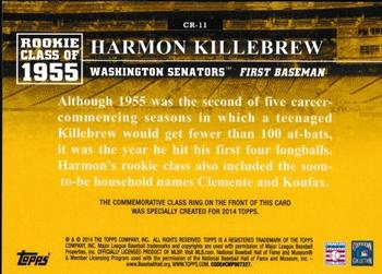 2014 Topps - Class Rings Gold Gems #CR-11 Harmon Killebrew Back