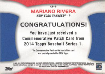 2014 Topps - Commemorative Patches #CP-9 Mariano Rivera Back