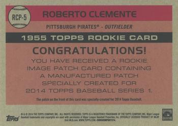 2014 Topps - Commemorative Rookie Patches #RCP-5 Roberto Clemente Back