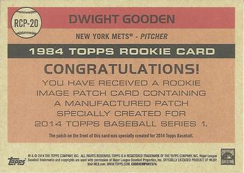 2014 Topps - Commemorative Rookie Patches #RCP-20 Dwight Gooden Back
