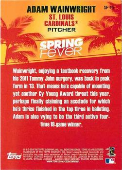 2014 Topps - Spring Fever #SF-13 Adam Wainwright Back