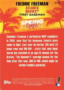 2014 Topps - Spring Fever #SF-16 Freddie Freeman Back