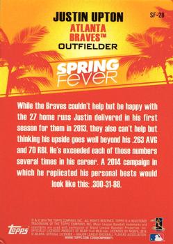 2014 Topps - Spring Fever #SF-28 Justin Upton Back