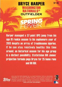 2014 Topps - Spring Fever #SF-34 Bryce Harper Back