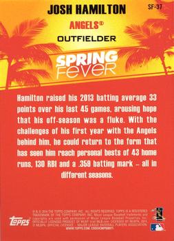 2014 Topps - Spring Fever #SF-37 Josh Hamilton Back