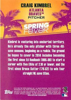 2014 Topps - Spring Fever #SF-41 Craig Kimbrel Back