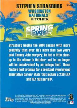 2014 Topps - Spring Fever #SF-48 Stephen Strasburg Back