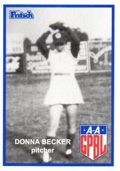 1995 Fritsch AAGPBL Series 1 #19 Donna Becker Front