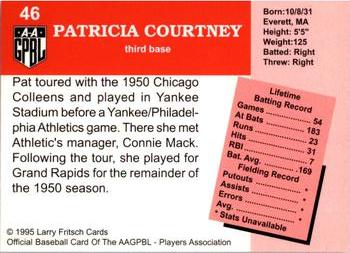 1995 Fritsch AAGPBL Series 1 #46 Pat Courtney Back