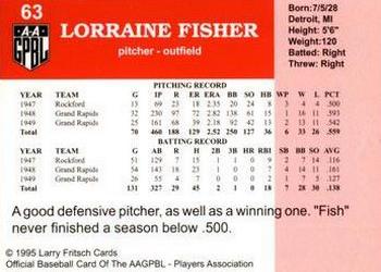 1995 Fritsch AAGPBL Series 1 #63 Lorraine Fisher Back