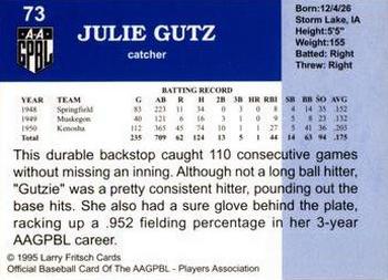 1995 Fritsch AAGPBL Series 1 #73 Julie Gutz Back