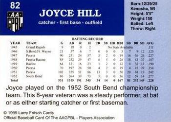1995 Fritsch AAGPBL Series 1 #82 Joyce Hill Back