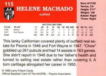 1995 Fritsch AAGPBL Series 1 #115 Helene Machado Back