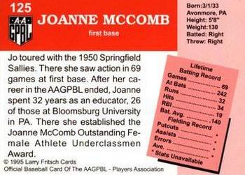 1995 Fritsch AAGPBL Series 1 #125 Joanne McComb Back
