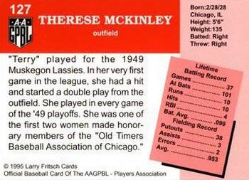 1995 Fritsch AAGPBL Series 1 #127 Terry McKinley Back